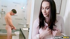 BANGBROS - Stepmom Chanel Preston Catches Little one Jerking Off In Bathroom