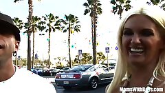 Busty Blonde Mom Rhyse Richards Picked-Up with an increment of Fucked