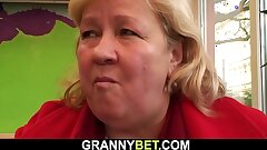 Hungry obese tits grandma pick up